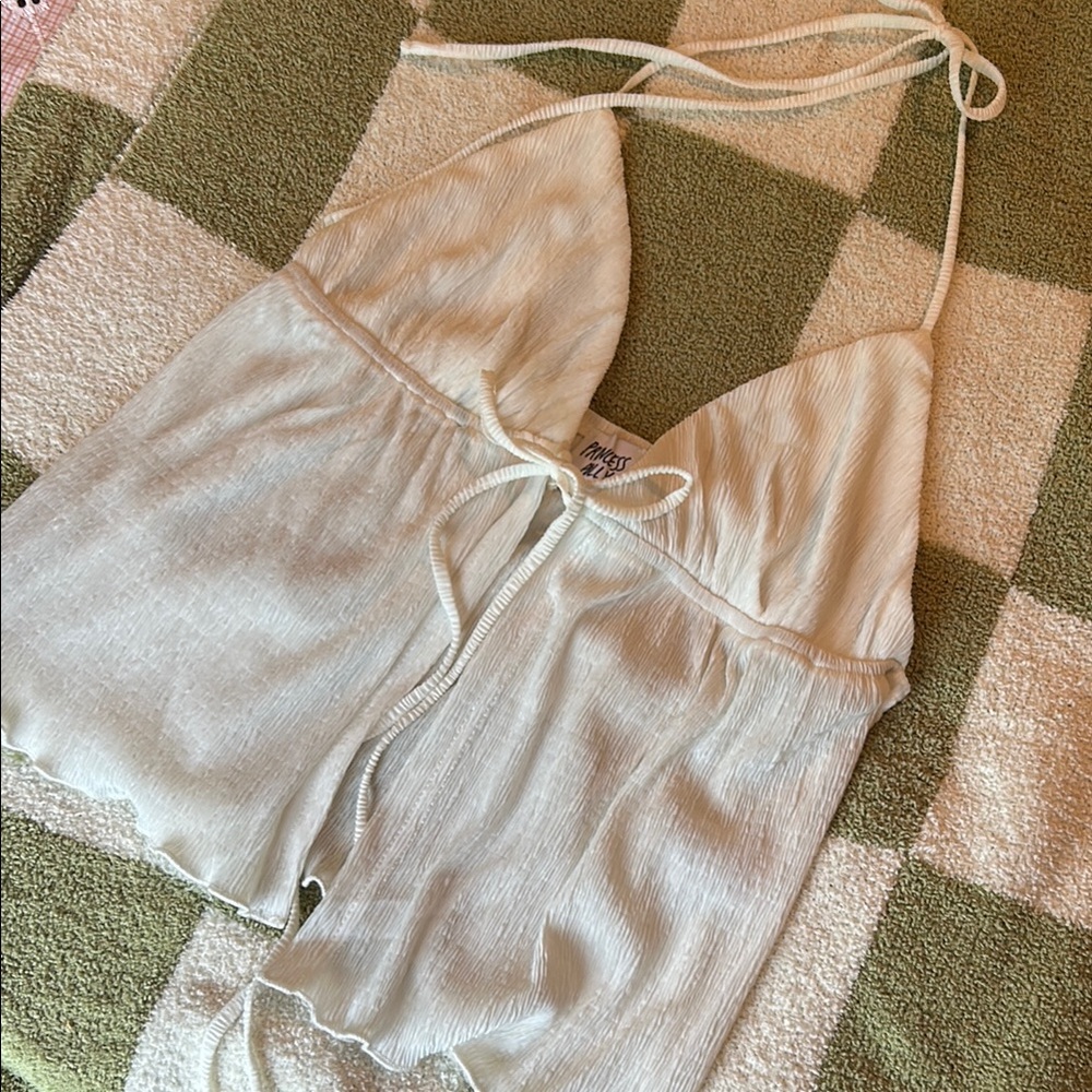 Princess Polly Ivory Textured Tank